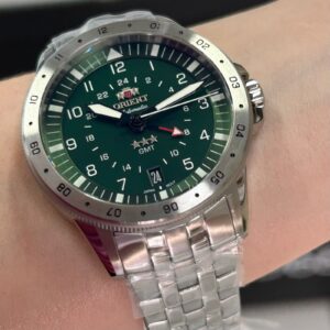 Orient Automatico GMT NH3SS018-E Verde Prata - Imagem 4