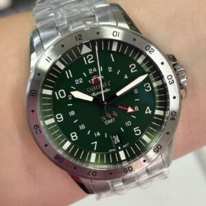 Orient Automatico GMT NH3SS018-E Verde Prata - Imagem 1