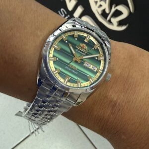 Orient Automatico 3 Estrelas Heritage YN6SS019 verde Prata - Imagem 1