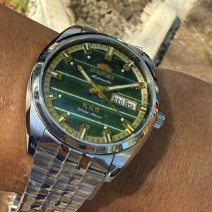 Orient Automatico 3 Estrelas Heritage YN6SS019 verde Prata - Imagem 6