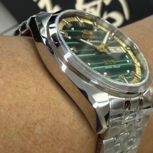 Orient Automatico 3 Estrelas Heritage YN6SS019 verde Prata - Imagem 5
