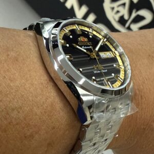 Orient Automatico 3 Estrelas Heritage YN6SS019 Grafite Prata - Imagem 4