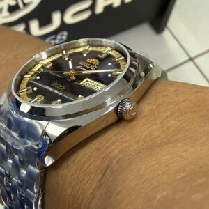 Orient Automatico 3 Estrelas Heritage YN6SS019 Grafite Prata - Imagem 6