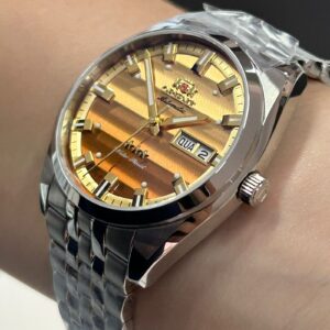 Orient Automatico 3 Estrelas Heritage YN6SS019 Chamapnhe Prata - Imagem 3