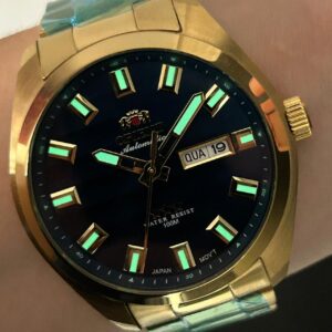 Orient 3 estrelas Automático 469GP076F Azul Dourado - Imagem 6