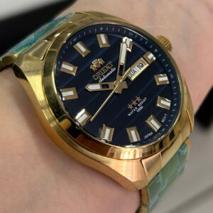 Orient 3 estrelas Automático 469GP076F Azul Dourado - Imagem 3