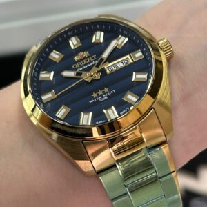 Orient 3 estrelas Automático 469GP076F Azul Dourado - Imagem 4