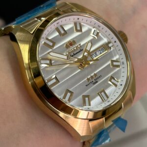 Orient 3 estrelas Automático 469GP076NH Branco Dourado - Imagem 3