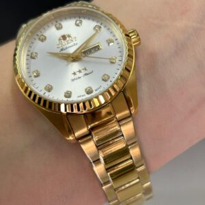 Orient Automatico feminino NH6GG007 Prata Dourado - Imagem 4