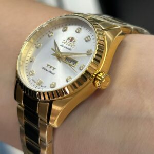 Orient Automatico feminino NH6GG007 Prata Dourado - Imagem 2