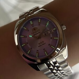Orient 3 estrelas Automático Heritage YN6SS005 Lilas - Imagem 6