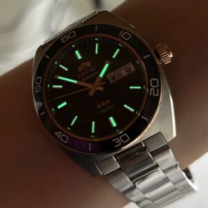 Orient automátcio Elegance YN6SS017 Preto Azul - Imagem 7